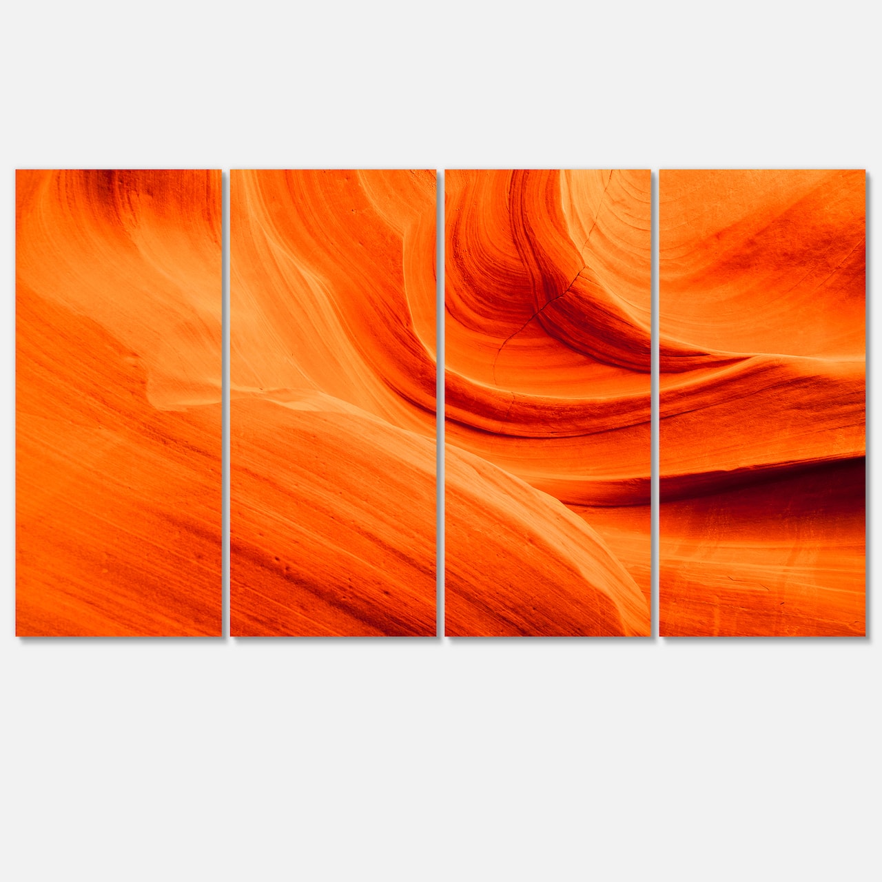 Designart - Orange Upper Antelope Canyon - Landscape Photography Canvas Print